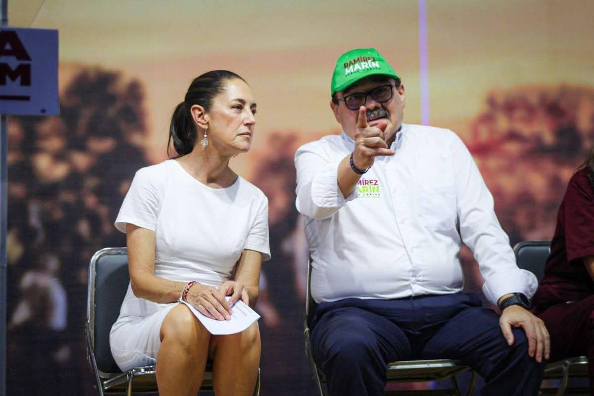 La Presidenta Claudia Sheinbaum con el Senador Jorge Carlos Ramírez Marín
